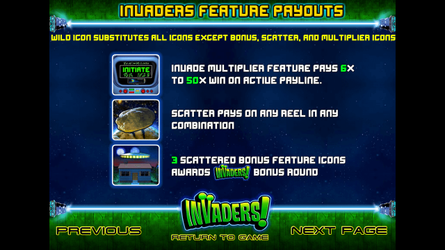 Игровой автомат Invaders (Захватчики) от Betsoft 3